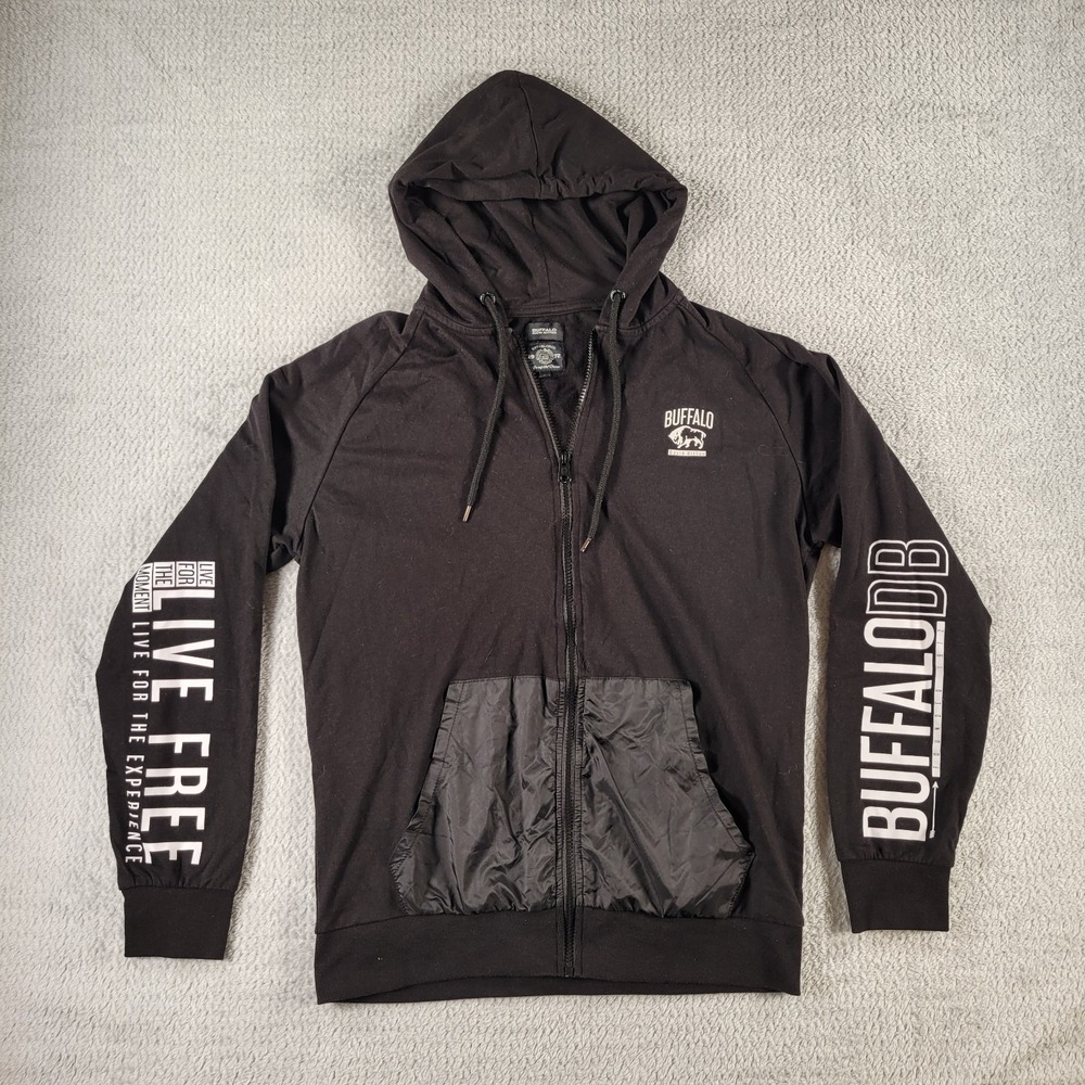 Buffalo David Bitton Live Free black full zip hoodie size L